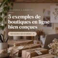 Une capture d'écran d'une boutique en ligne au design élégant, illustrant le thème du e-commerce
