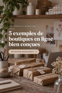Une capture d'écran d'une boutique en ligne au design élégant, illustrant le thème du e-commerce