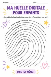 Des enfants créant des empreintes de mains sur une feuille de papier
