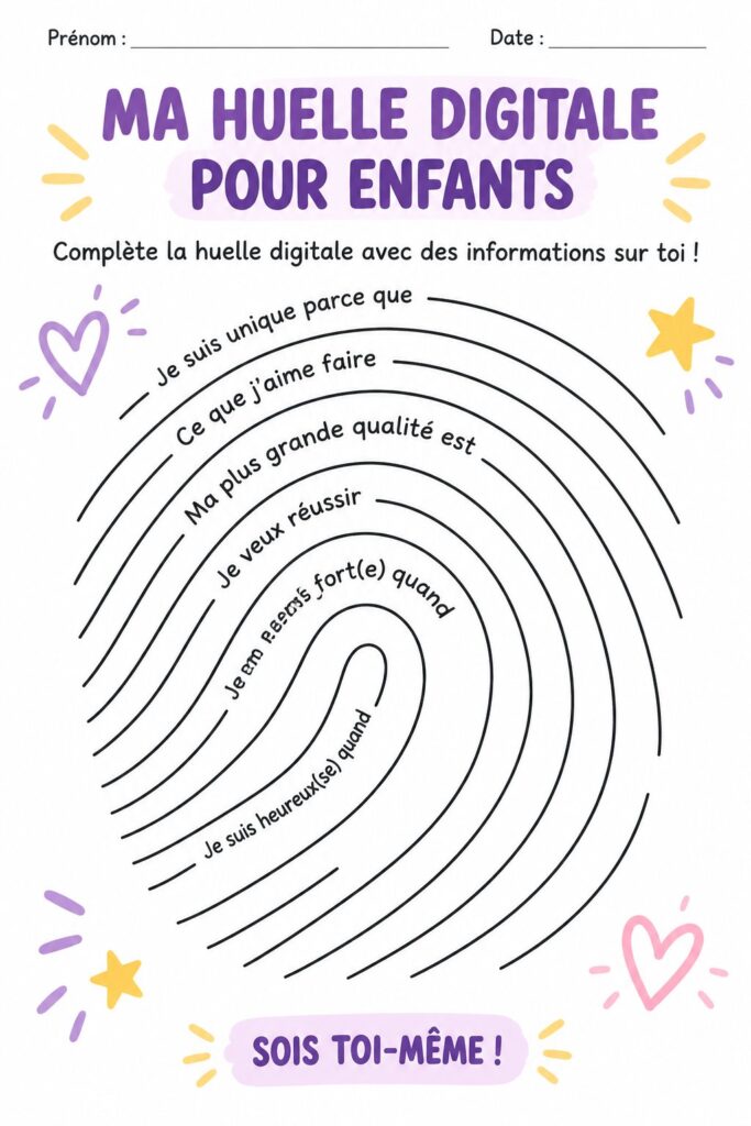 Des enfants créant des empreintes de mains sur une feuille de papier