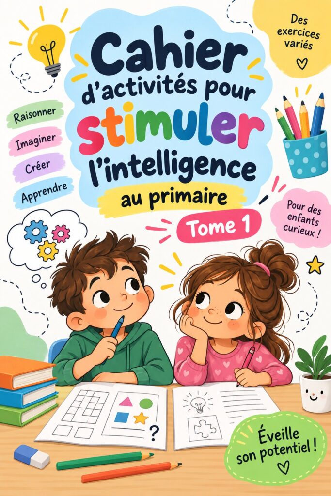 Cahier d'activités éducatives pour enfants, idéal pour stimuler leur intelligence