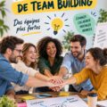 Équipe en train de participer à une activité de team building en plein air, renforçant la cohésion entre collègues.