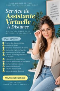 Femme utilisant un ordinateur pour travailler avec un assistant virtuel
