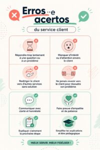 Image d'une femme souriante accueillant un client dans un cadre professionnel, illustrant l'importance d'un bon accueil client.