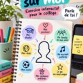 Femme en train de réaliser un exercice interactif de connaissance de soi