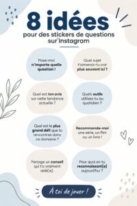 Exemples de stickers de questions Instagram sur un smartphone