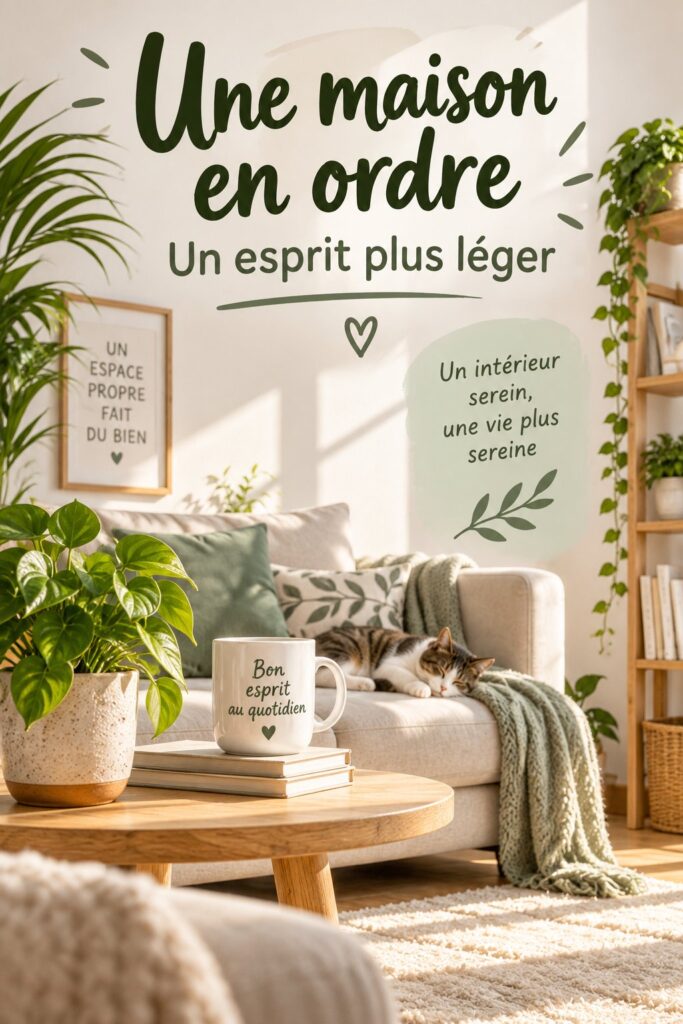 Une maison bien rangée avec des espaces clairs pour favoriser la sérénité d'esprit.