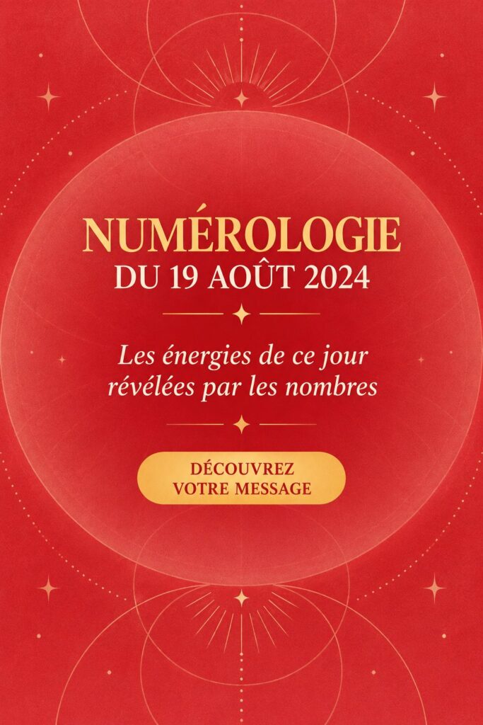 Illustration représentant des chiffres et des symboles de la numerologie.