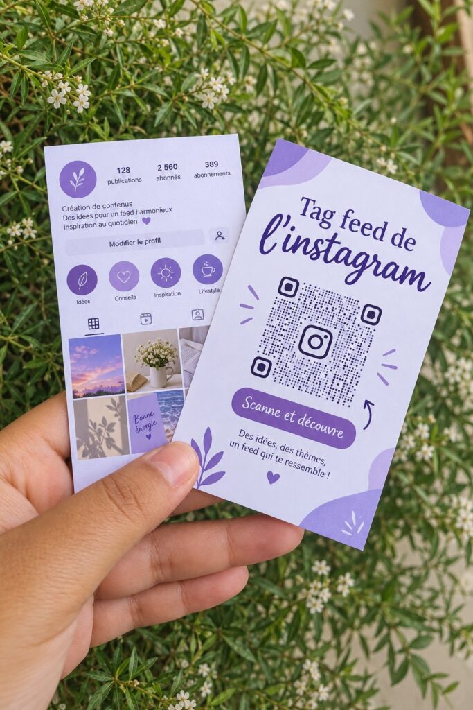 Feed Instagram esthétique avec des photos harmonieuses et inspirantes.
