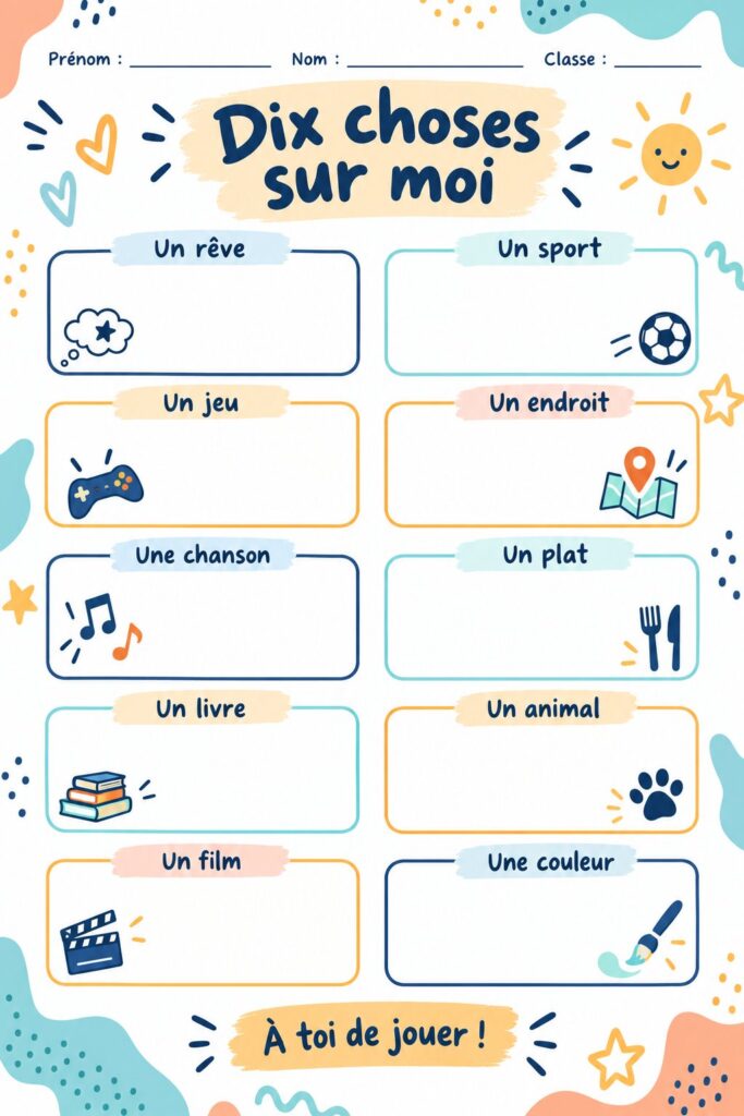 Un carnet ouvert avec des questions de réflexion pour mieux se connaître et avancer dans ses projets.