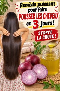 Femme appliquant un remède naturel sur ses cheveux longs et brillants