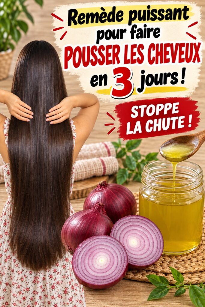 Femme appliquant un remède naturel sur ses cheveux longs et brillants