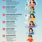 Illustration représentant différents types de clientes dans un contexte entrepreneurial